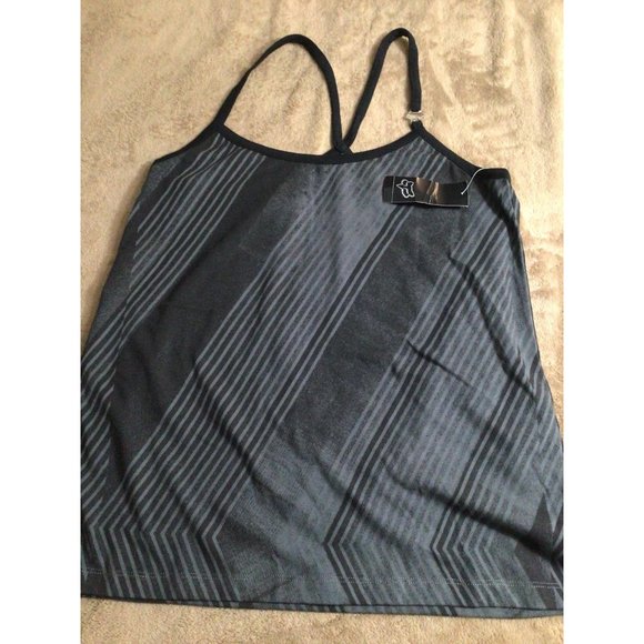 Fox Racing Resonate Tank Top Balck Gray S stripped - Picture 3 of 10
